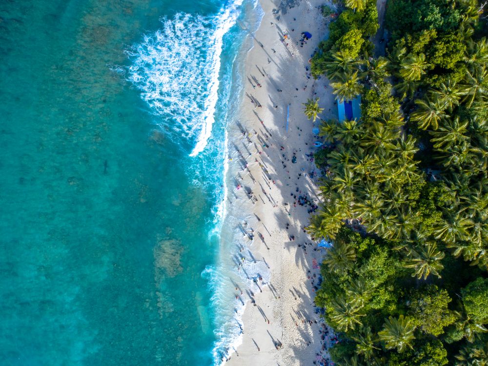 Aerial view of tropical islands